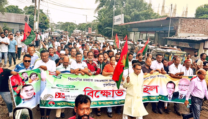 কুমিল্লার দাউদকান্দিতে বিএনপির বিক্ষোভ